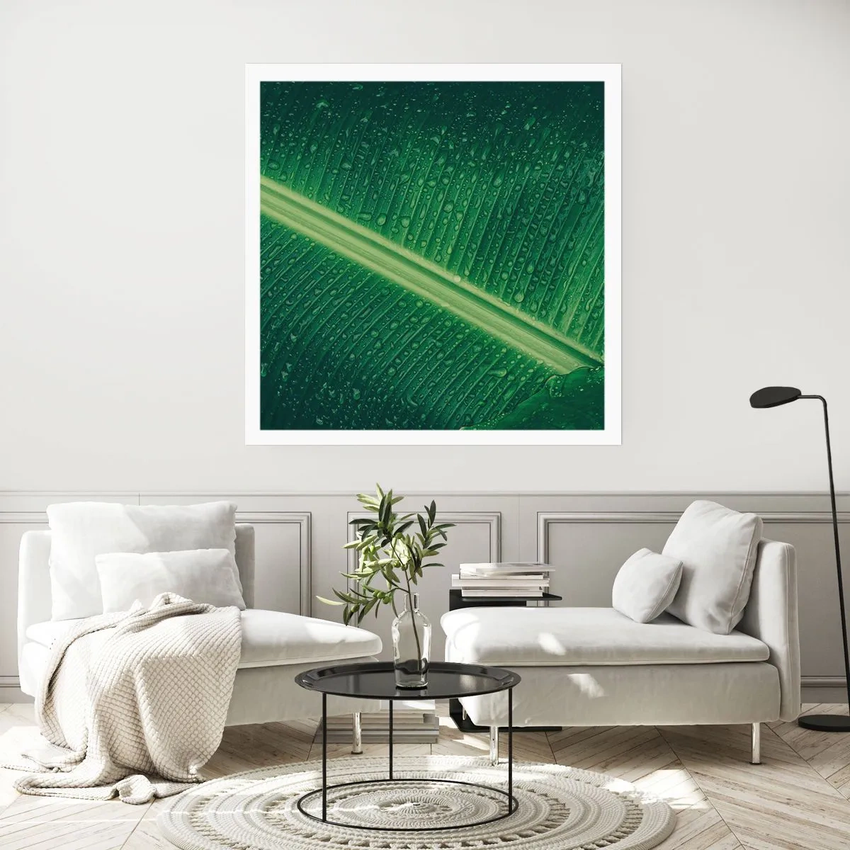 Plagát - Štruktúra zelenej - 50x50 cm