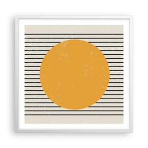 Plagát v bielom ráme - Sila jednoduchosti - 60x60 cm