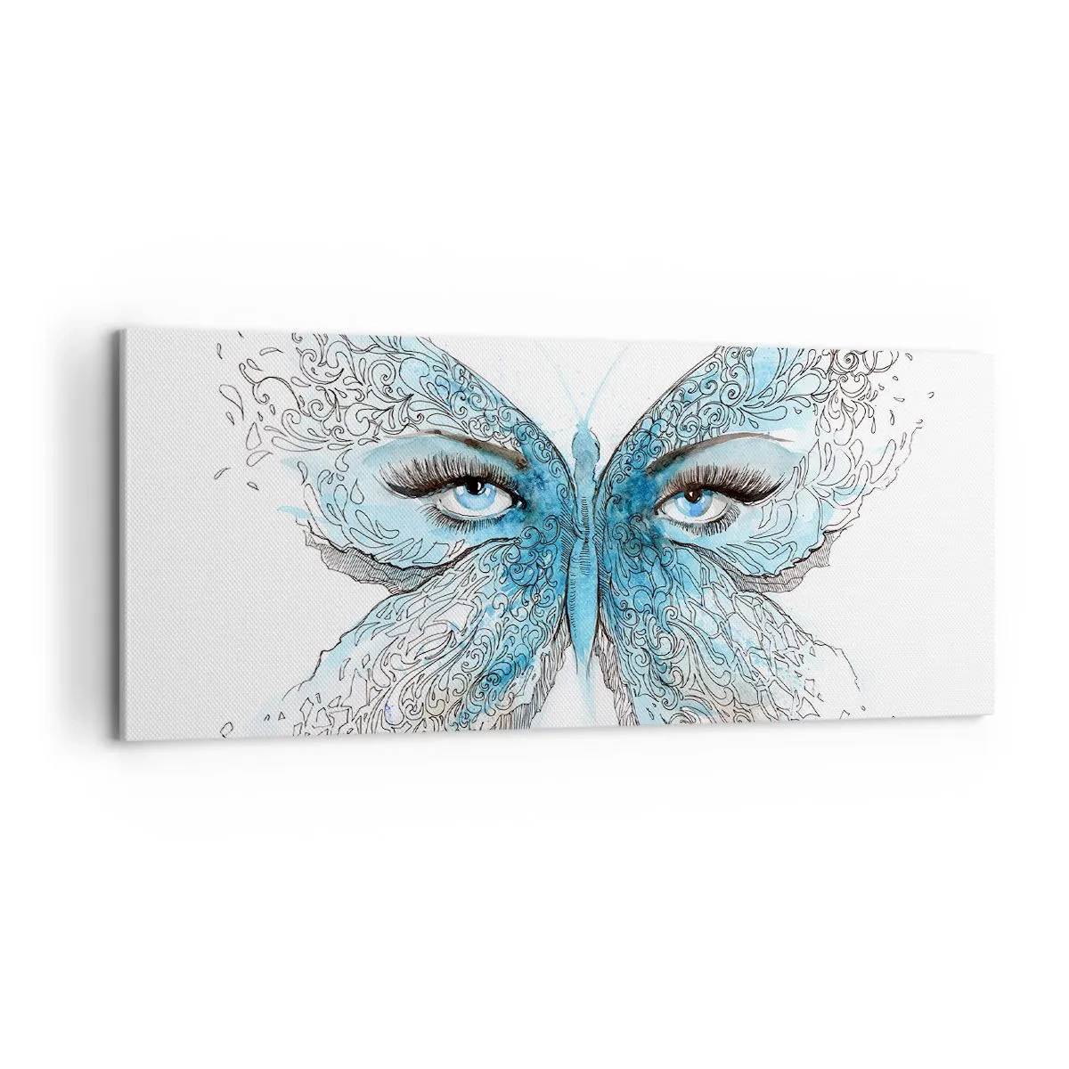 Obraz na plátne - Sýkorka modrinka eros - 100x40 cm