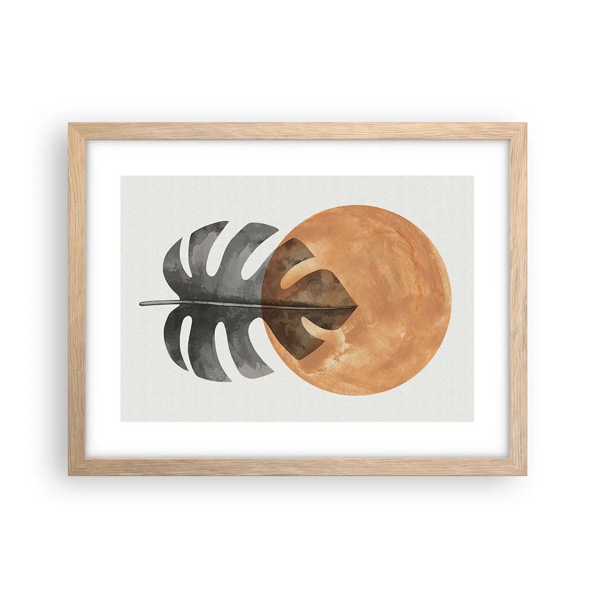 Plagát v ráme zo svetlého duba - Vždy slnko - 40x30 cm