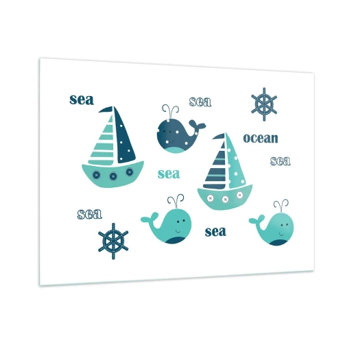 Obraz na skle - Cez mora a oceány - 100x70 cm