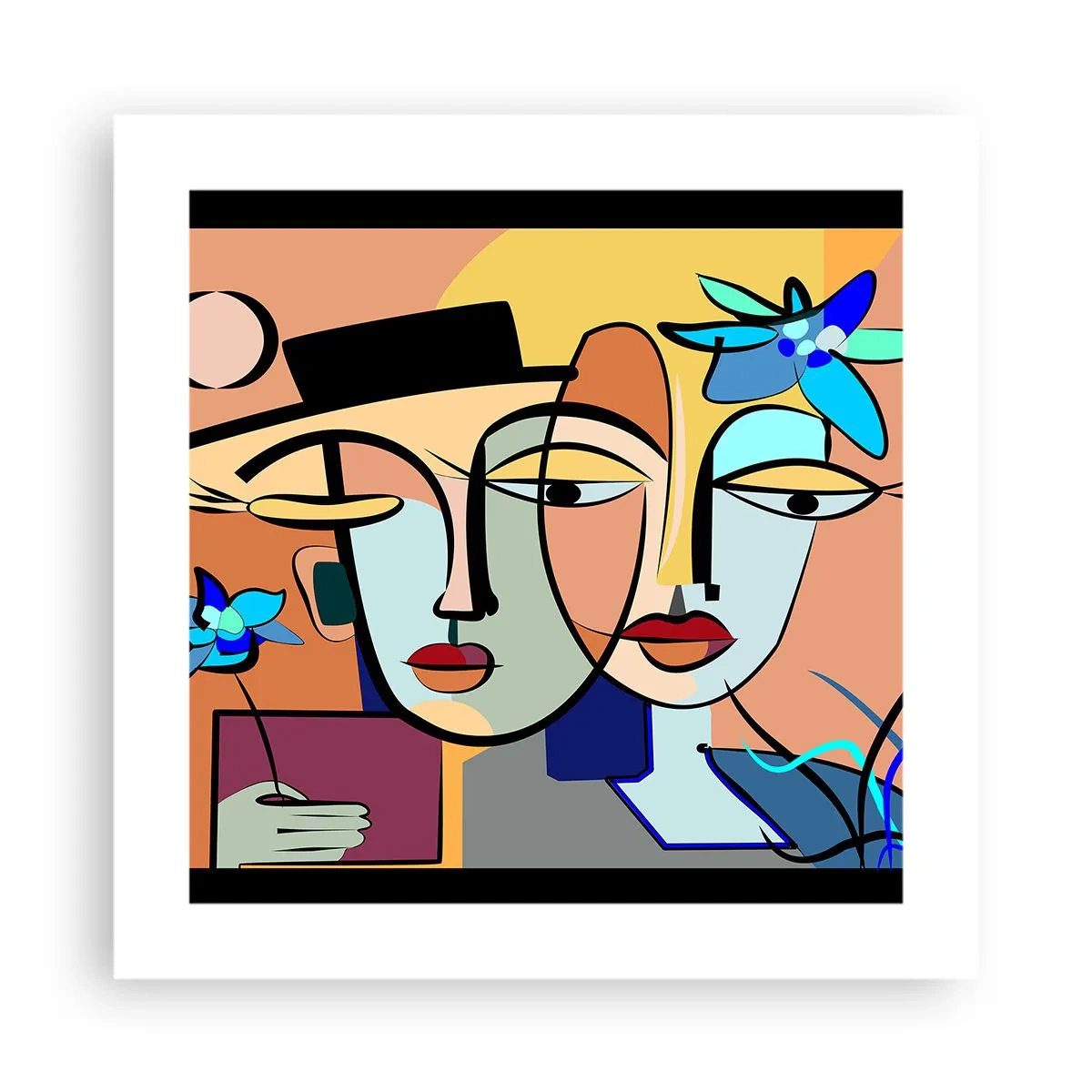 Plagát - Picassovo randez vous - 40x40 cm
