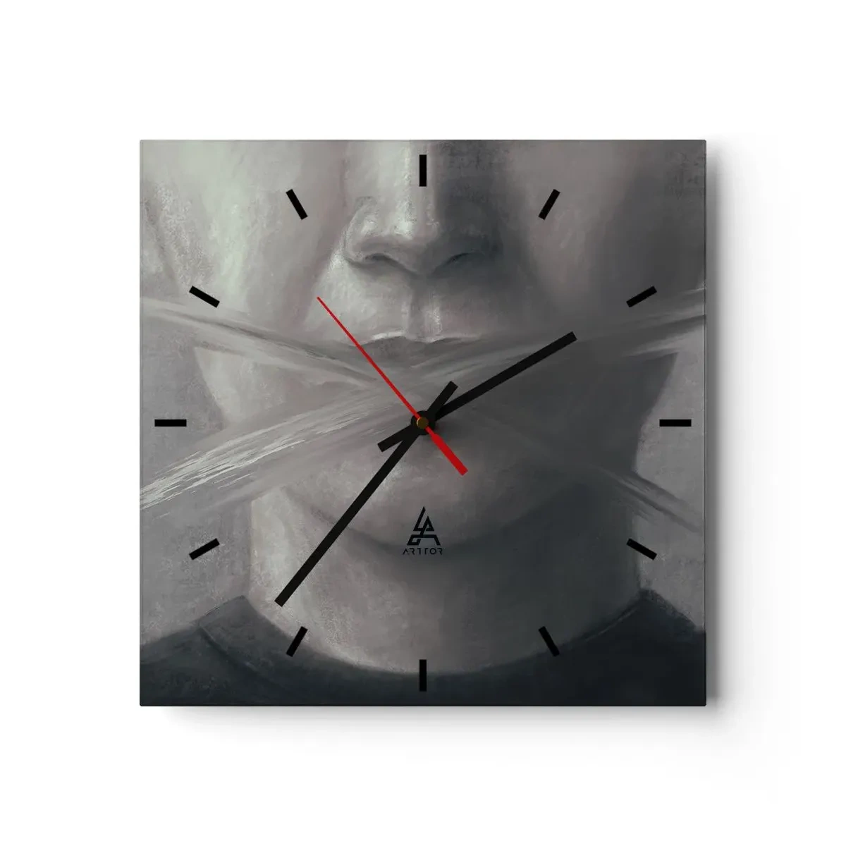 Nástenné hodiny - Ani slovo - 40x40 cm