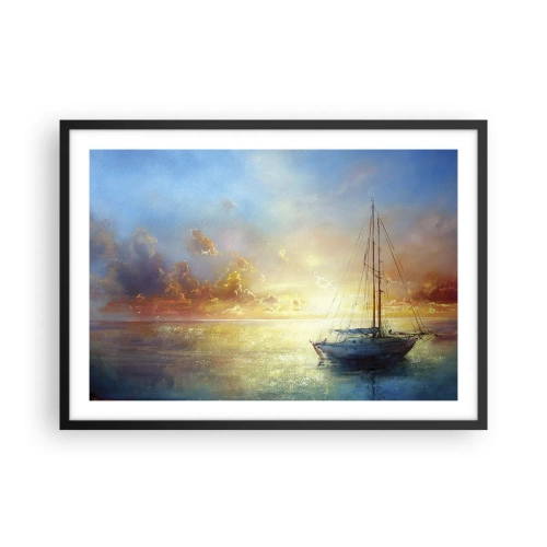 Plagát v čiernom ráme - V zlatom zálive - 70x50 cm