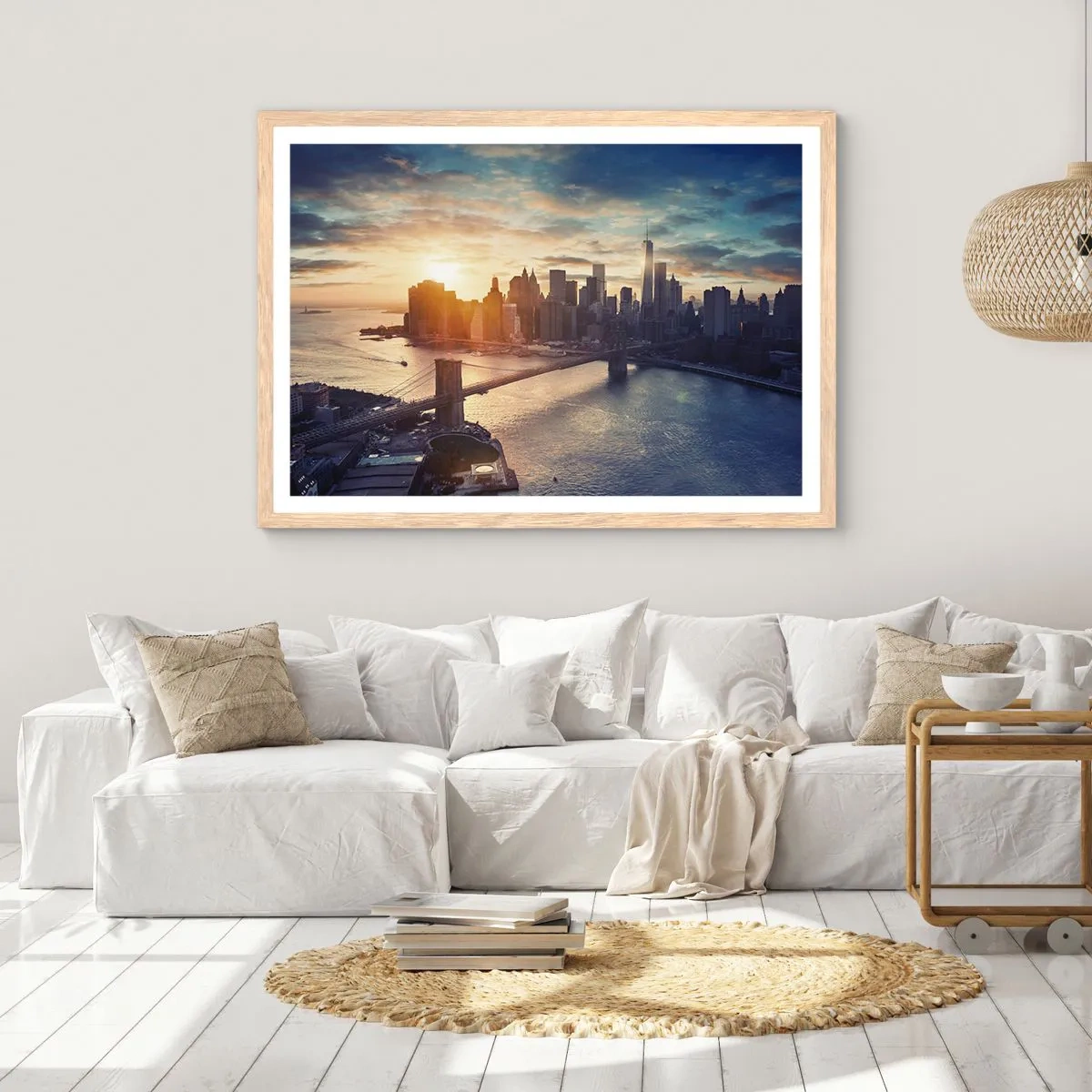 Plagát v ráme zo svetlého duba - Pomník kultúry Západu - 50x40 cm