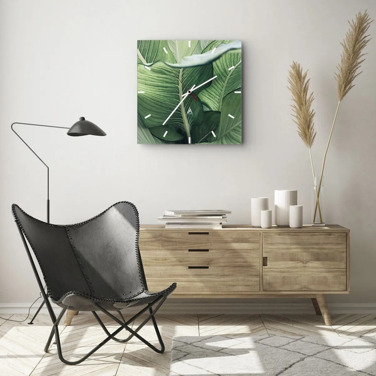 Nástenné hodiny - Intenzívne zelený život - 30x30 cm