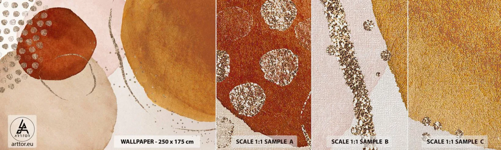 Vzorka fototapety Premium Canvas - Zaoblenie a pohyb - Abstrakcia, Kus, Moderný vzor - 100x30 cm