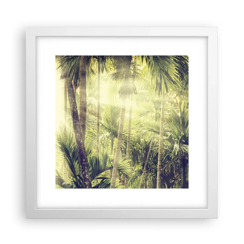 Plagát v bielom ráme - V zelenej žiare - 30x30 cm