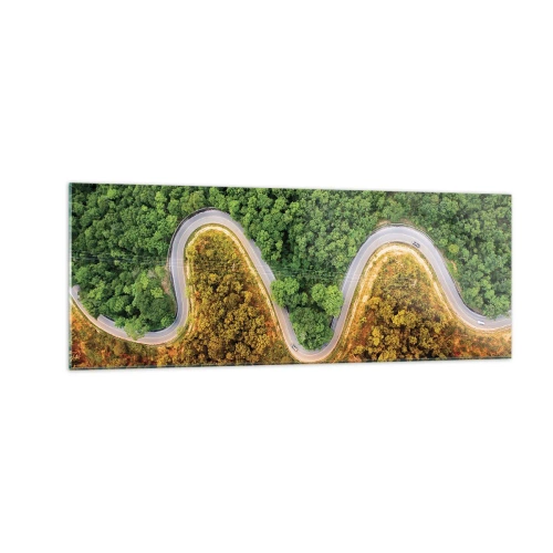 Obraz na skle - Hranice a prelomy - 140x50 cm