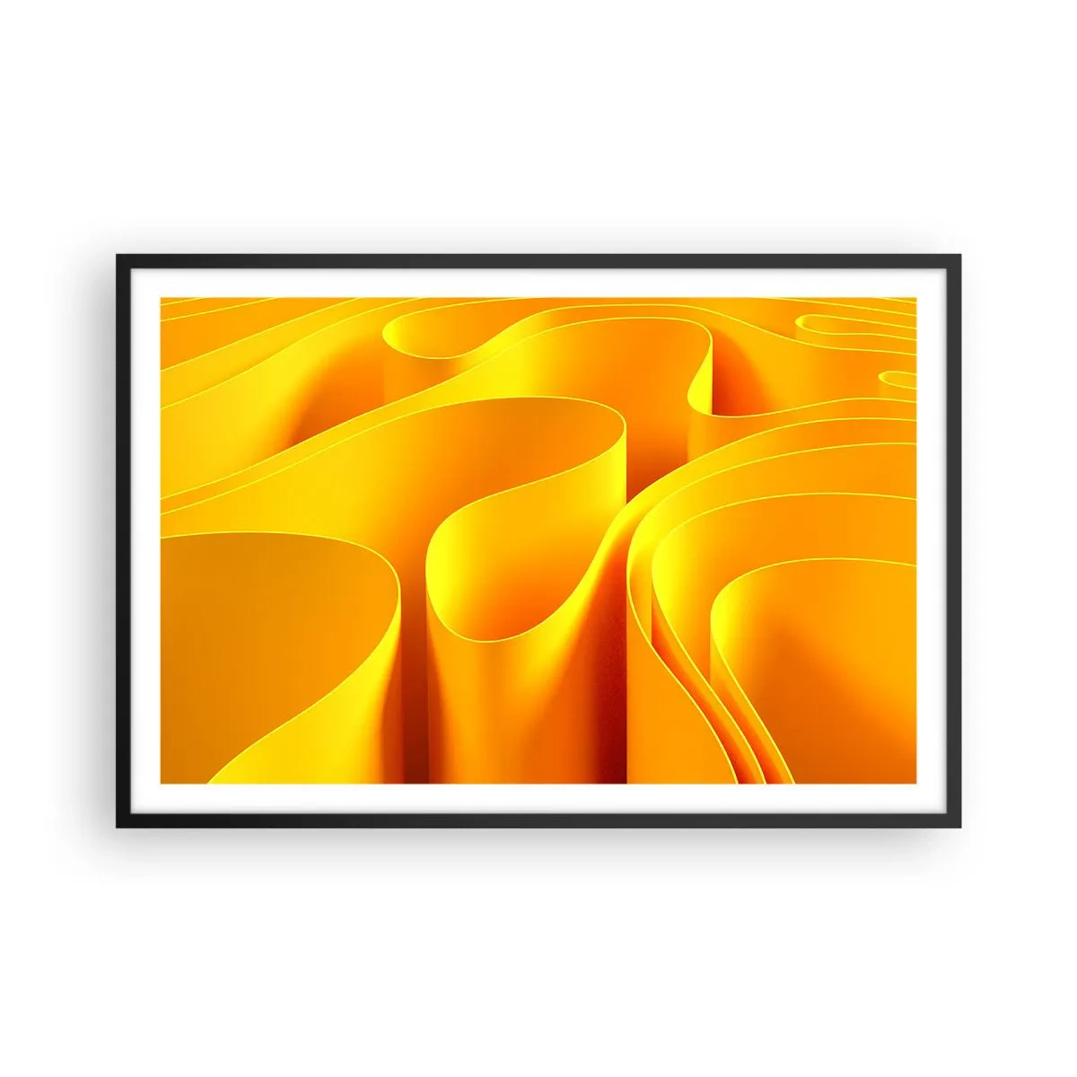 Plagát v čiernom ráme - Ako slnečné vlny - 91x61 cm