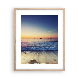 Plagát v ráme zo svetlého duba - Čo je za obzorom? - 40x50 cm