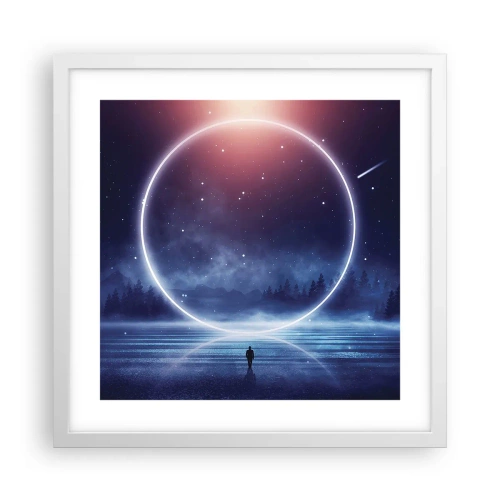 Plagát v bielom ráme - Už sú tu... - 40x40 cm