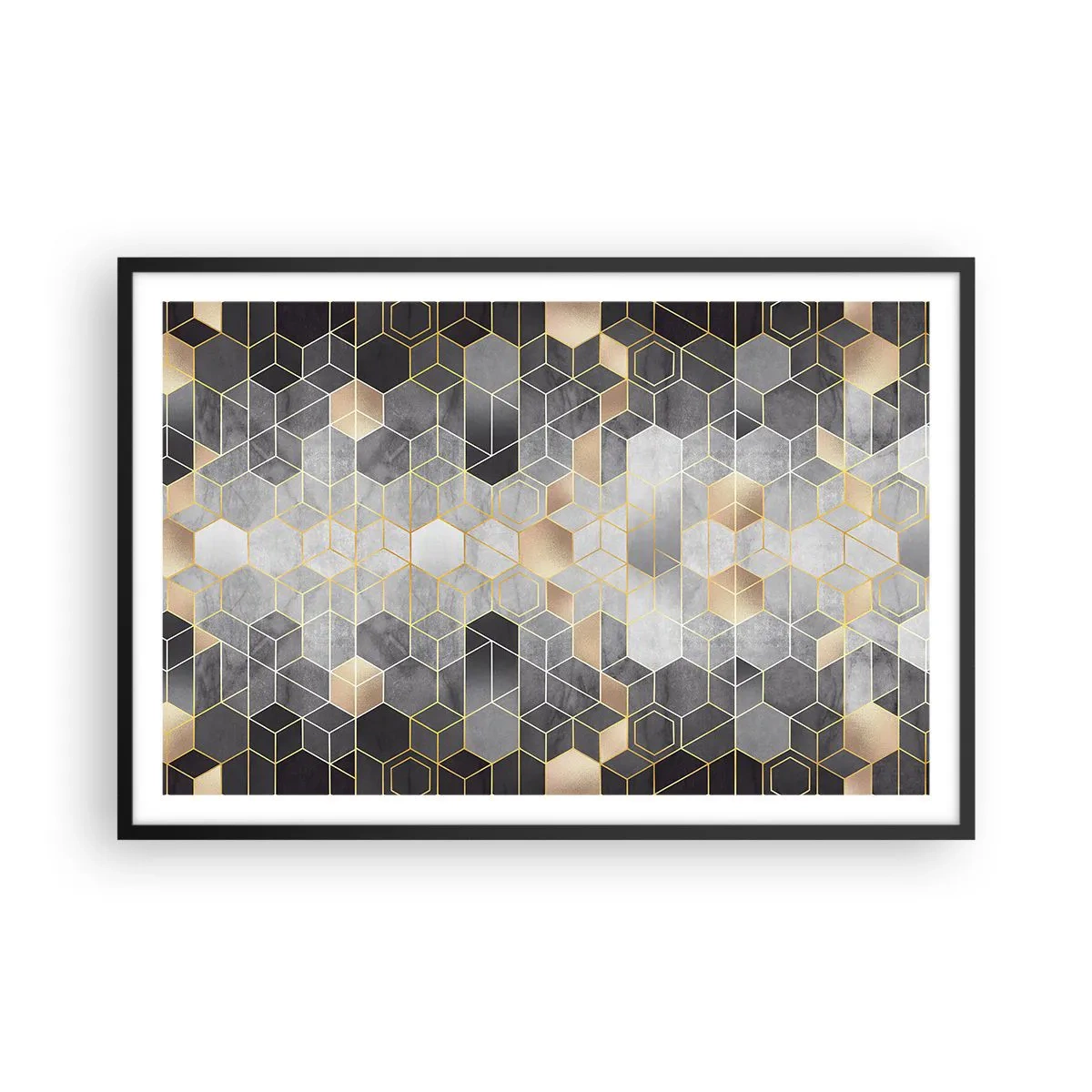 Plagát v čiernom ráme - Diamantová kompozícia - 91x61 cm