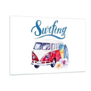 Obraz na skle - Uhorka - klasika pre surferov - 120x80 cm