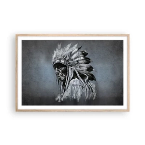 Plagát v ráme zo svetlého duba - Návrat k základom - 91x61 cm