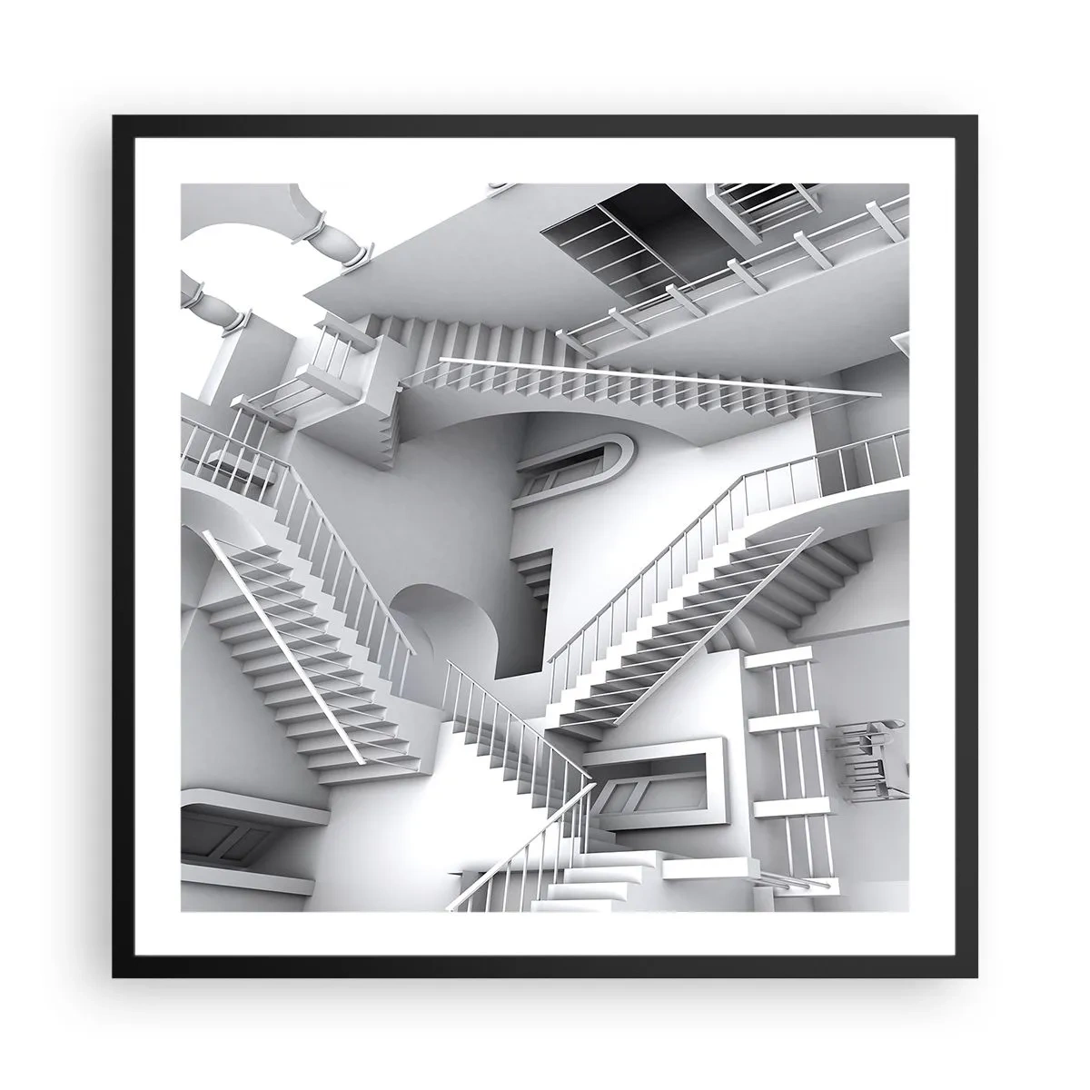 Plagát v čiernom ráme - Paradoxy prostoru - 60x60 cm