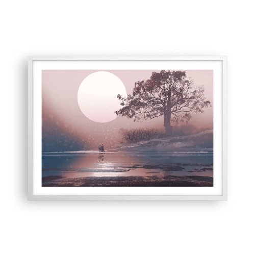 Plagát v bielom ráme - Nočné zázraky - 70x50 cm