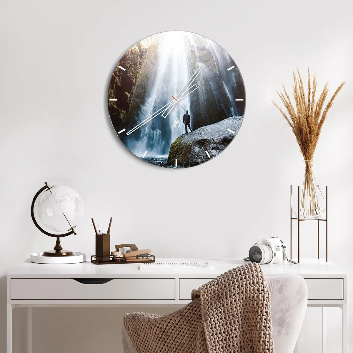 Nástenné hodiny - Obnovenie proporcie - 30x30 cm