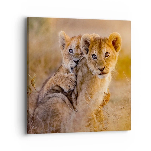 Obraz na plátne - Nevyrušovať! Hrajme sa - 40x40 cm