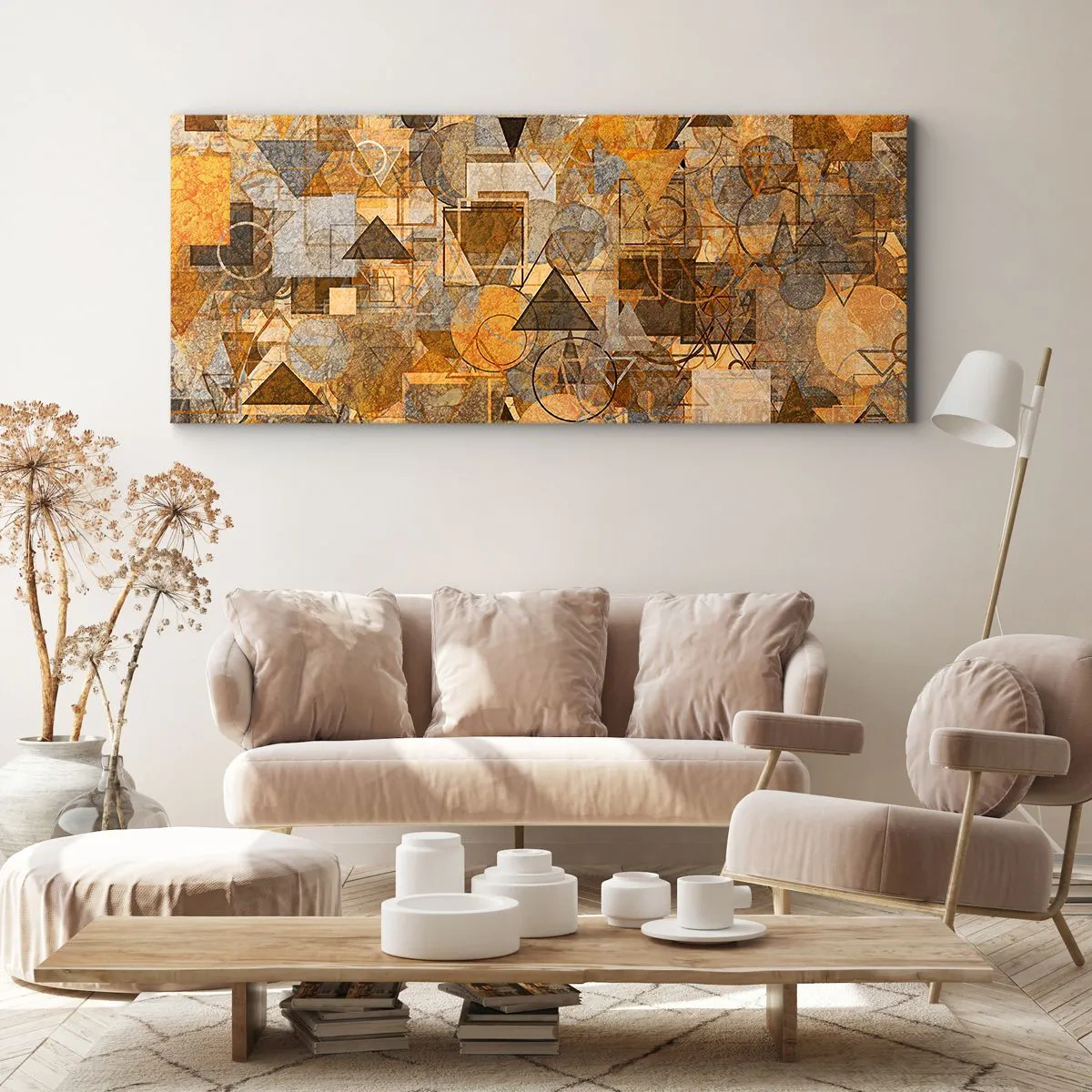 Obraz na plátne - Svet zachytený do tvaru - 100x40 cm