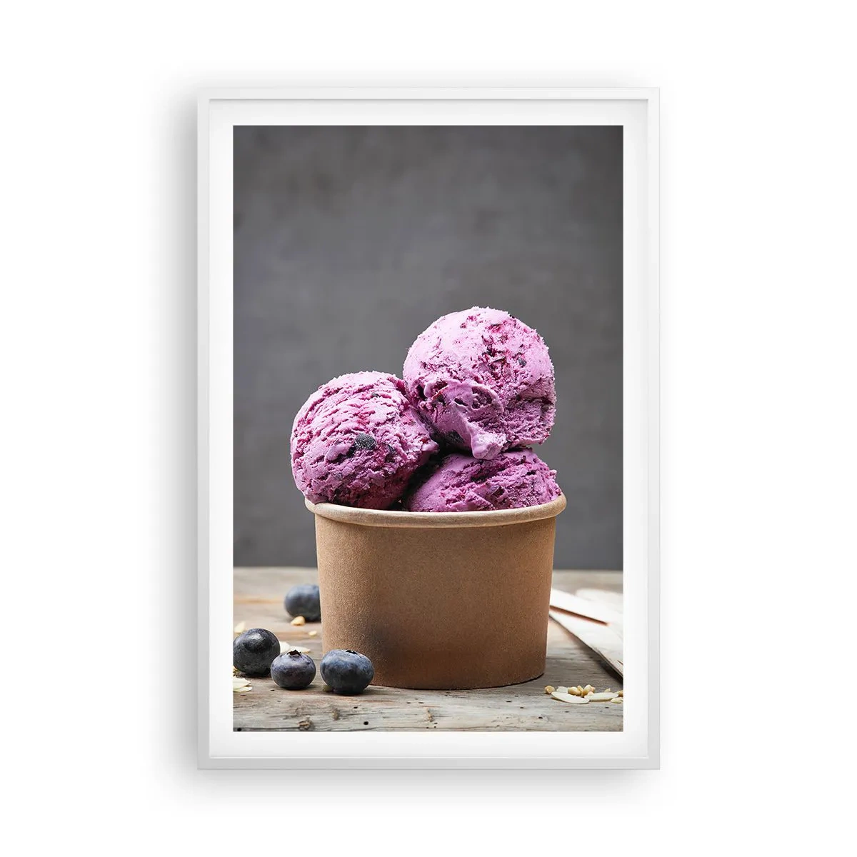 Plagát v bielom ráme - Sladkosť a chlad - 61x91 cm