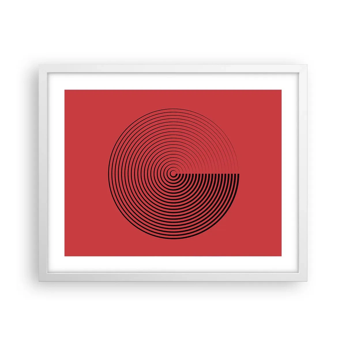 Plagát v bielom ráme - Kruhový pohyb - 50x40 cm