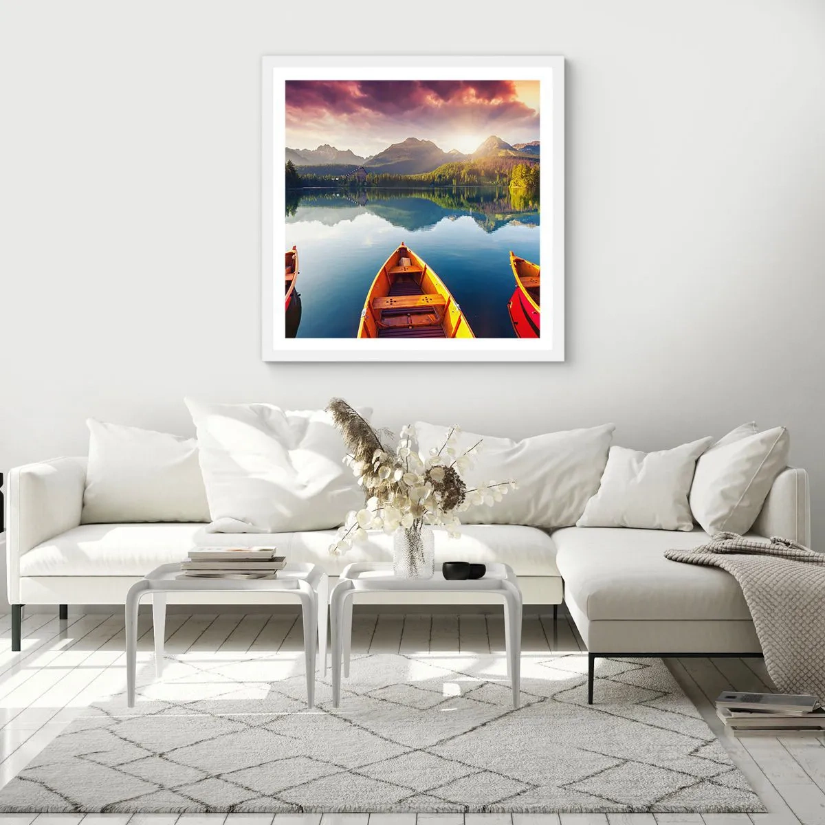 Plagát v bielom ráme - Nič proti prírode - 30x30 cm