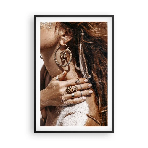 Plagát v čiernom ráme - Kráľovná divokej pláže - 61x91 cm