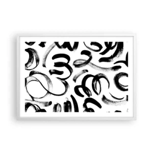 Plagát v bielom ráme - Čierne na bielom - 70x50 cm