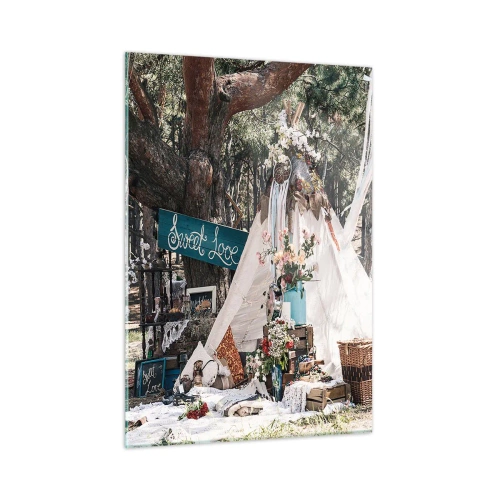 Obraz na skle - Make love… - 50x70 cm