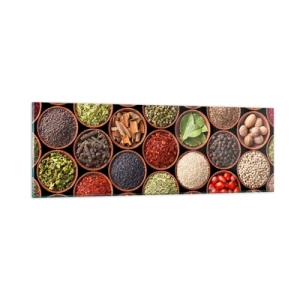Obraz na skle - Všetky chute sveta - 90x30 cm