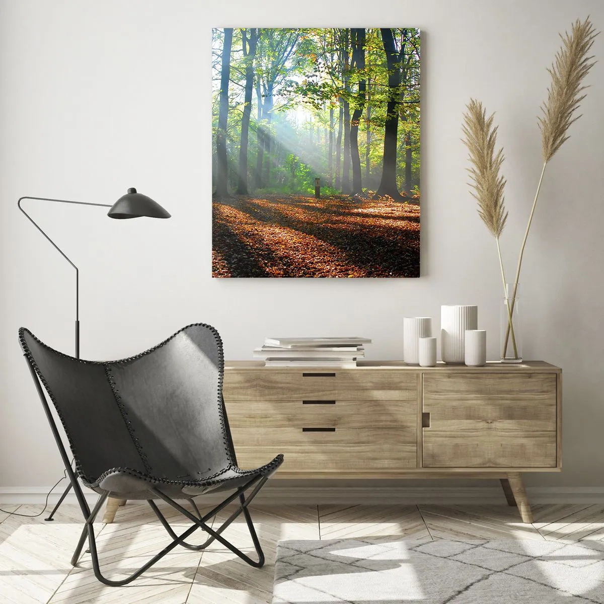 Obraz na skle - Svetlá a tiene - 50x70 cm