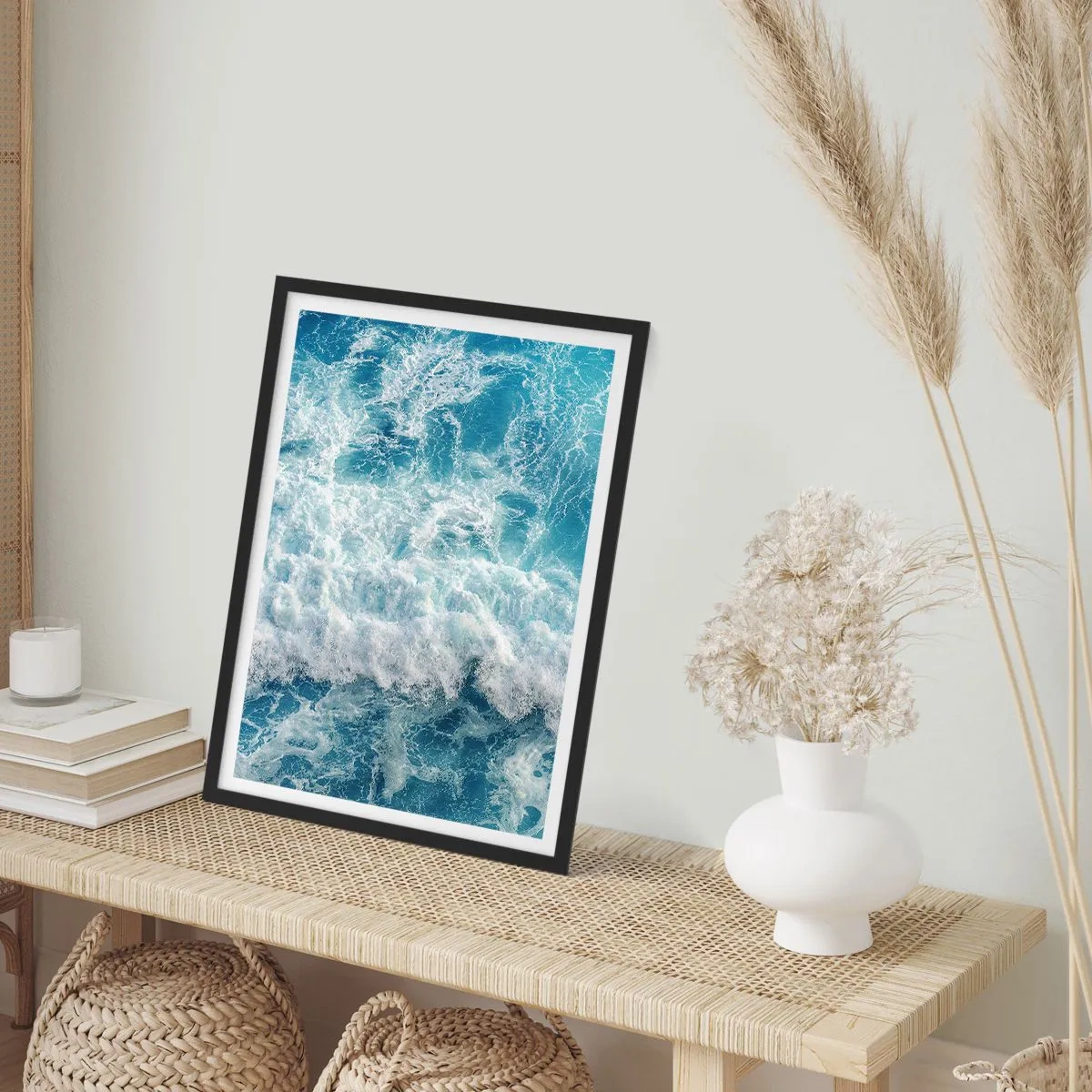 Plagát v čiernom ráme - Radostne a skákavo - 30x40 cm