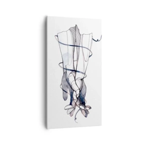 Obraz na plátne - Štúdia o dotyku - 55x100 cm