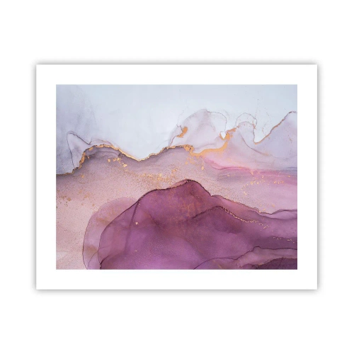 Plagát - Fialové a ľalové vlny - 50x40 cm