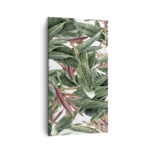 Obraz na plátne - Smaragdovo-ľaliové húštie - 45x80 cm