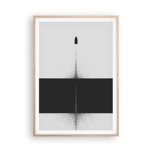 Plagát v ráme zo svetlého duba - Priamo k cieľu - 70x100 cm