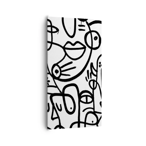 Obraz na plátne - Tváre a preludy - 65x120 cm