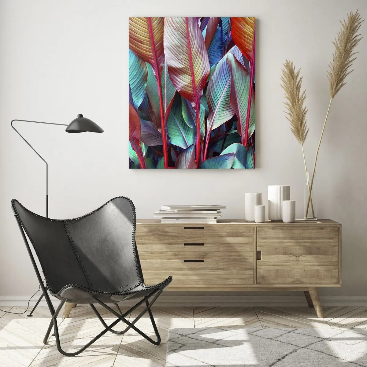 Obraz na skle - Farebná húština - 50x70 cm