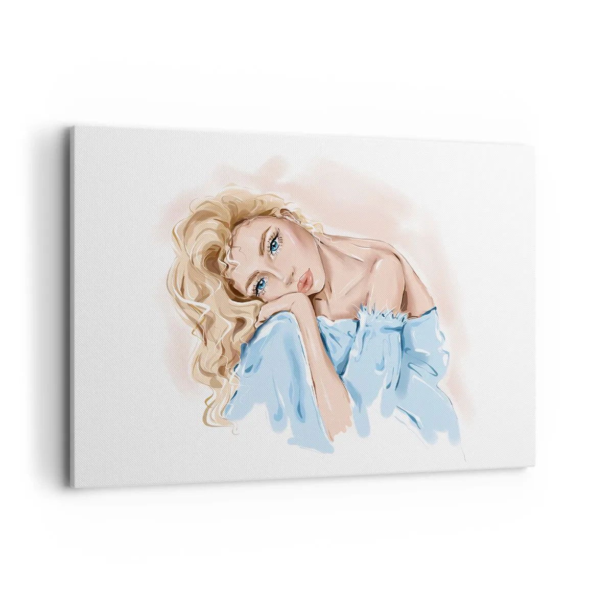 Obraz na plátne - Zasnená v modrej - 120x80 cm