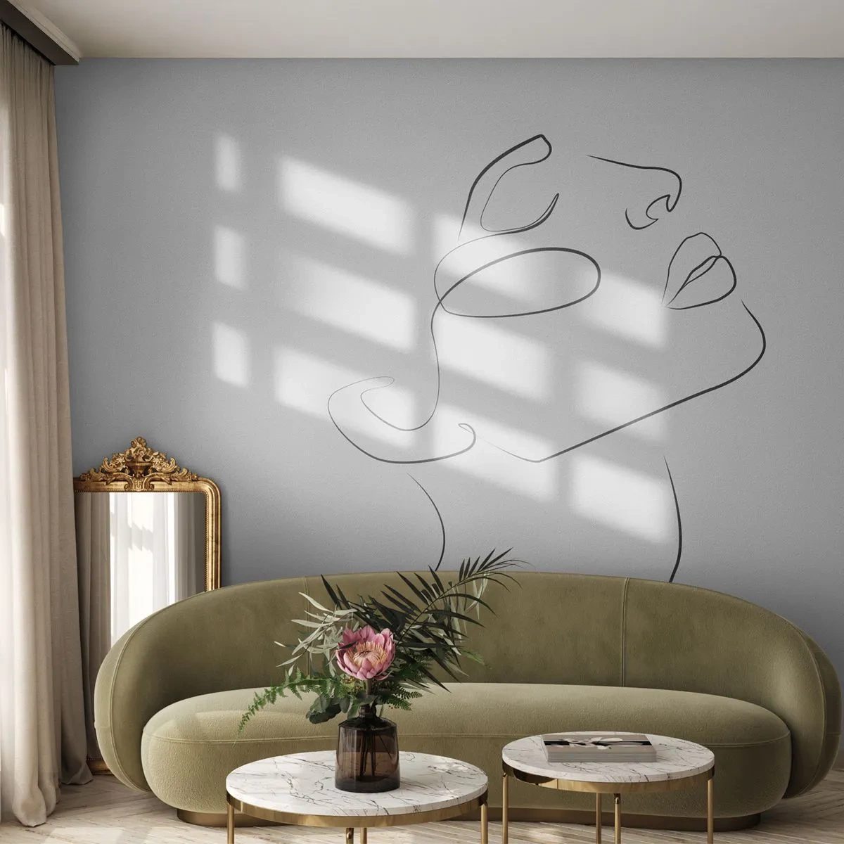 Fototapeta Premium Canvas - Meandre sna - Ženská tvár, Portrét ženy, Grafika - 400x280 cm
