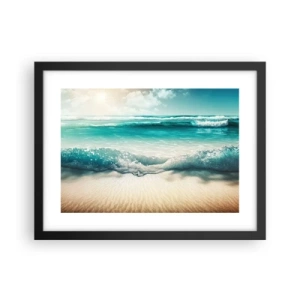 Plagát v čiernom ráme - Kľud oceánu - 40x30 cm