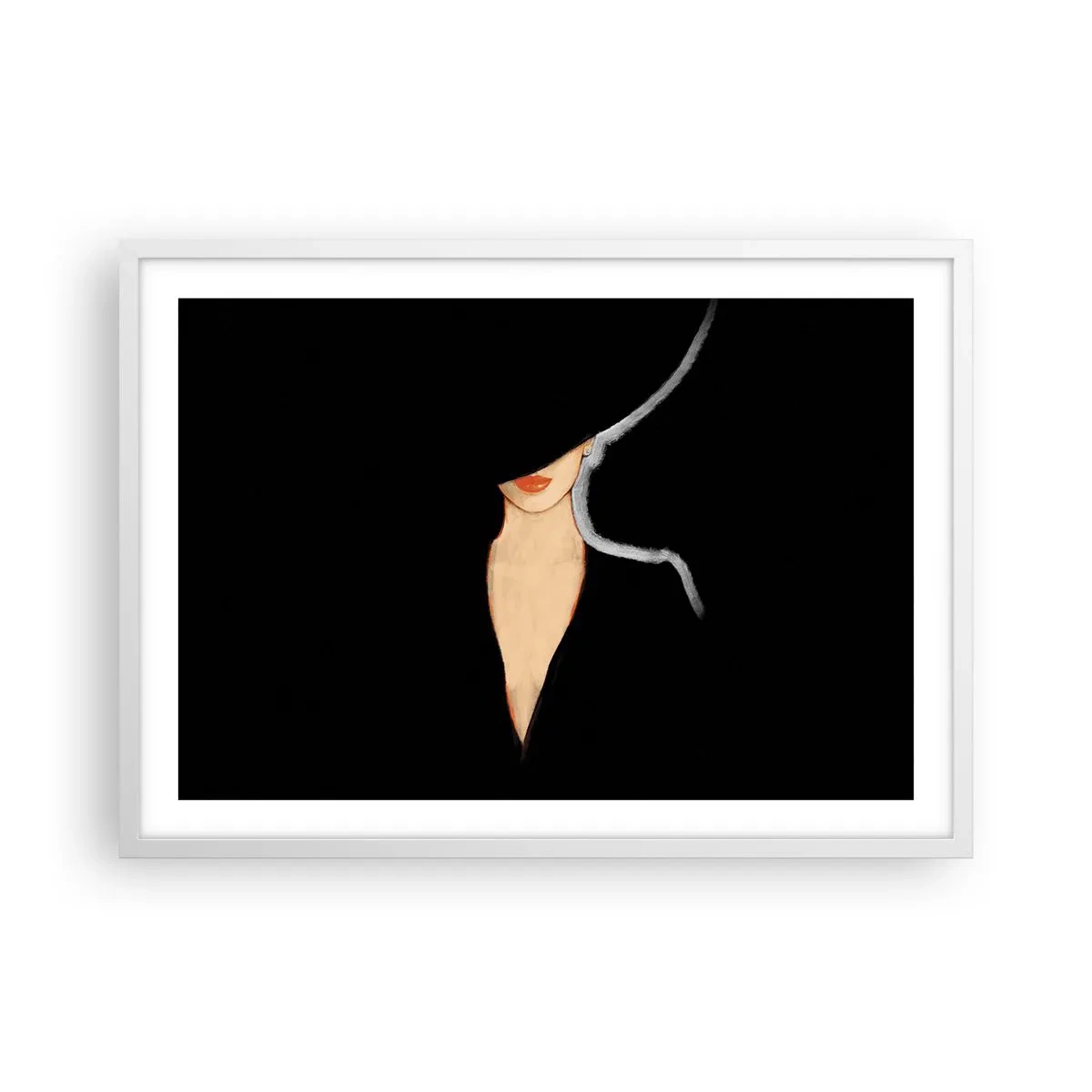 Plagát v bielom ráme - Elegancia a štýl - 70x50 cm