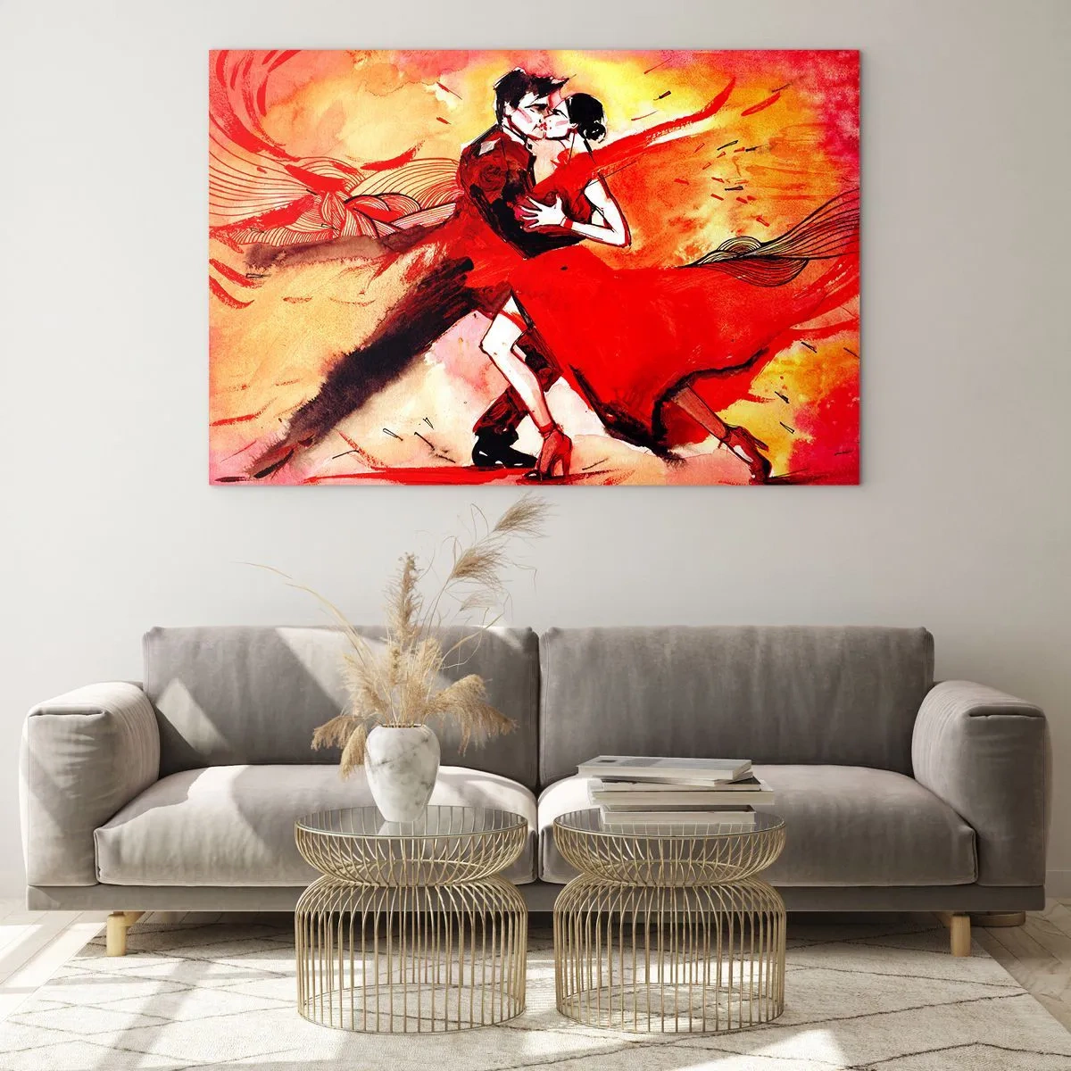 Obraz na skle - Purpurový rytmus náruživosti - 120x80 cm