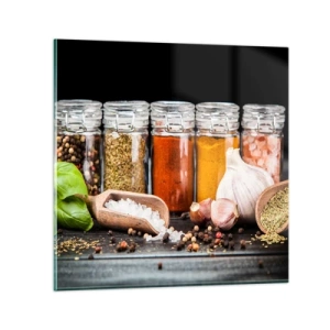 Obraz na skle - Aby mal život chuť - 30x30 cm