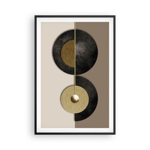 Plagát v čiernom ráme - Variácie okolo kruhu - 61x91 cm