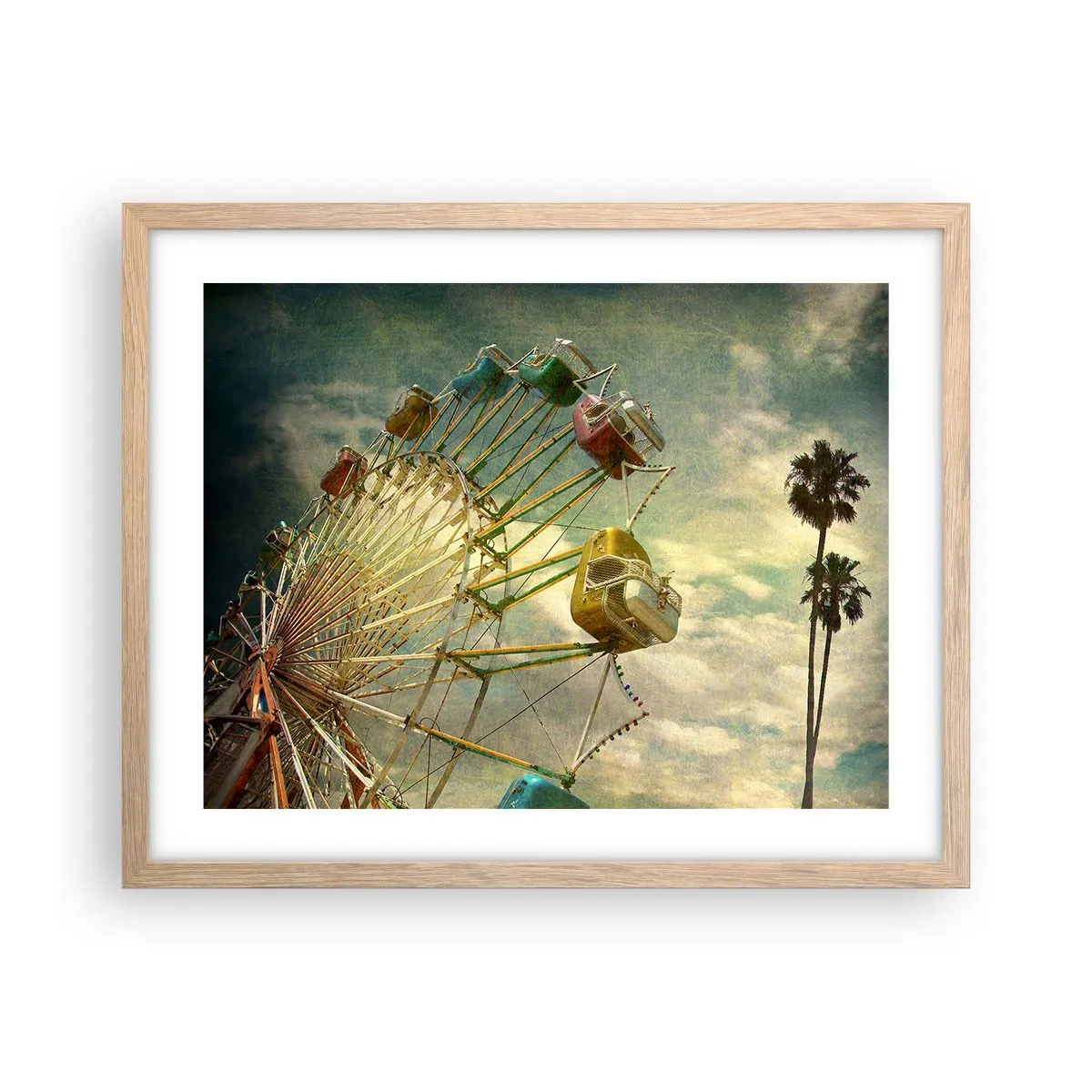 Plagát v ráme zo svetlého duba - Bude, bude zábava… - 50x40 cm