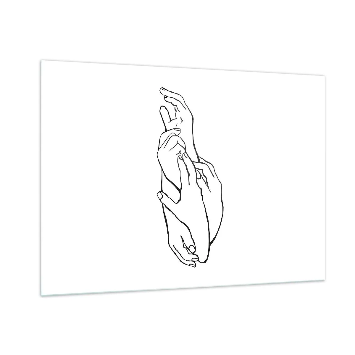 Obraz na skle - Dobrý dotyk - 100x70 cm