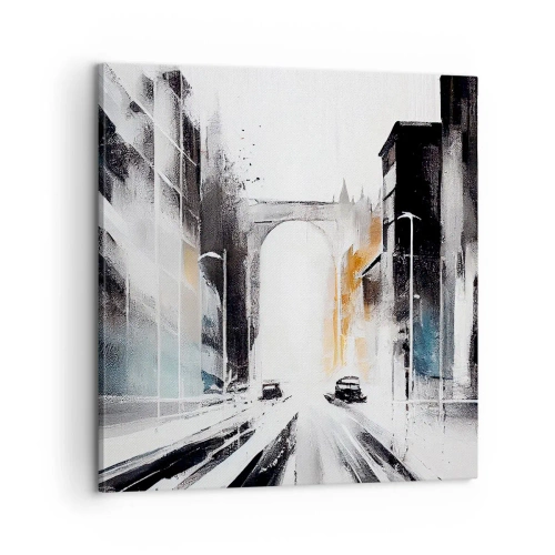 Obraz na plátne - Štúdia mesta: architektúra a pohyb - 60x60 cm