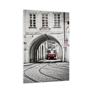 Obraz na skle - Mestským labyrintom - 50x70 cm